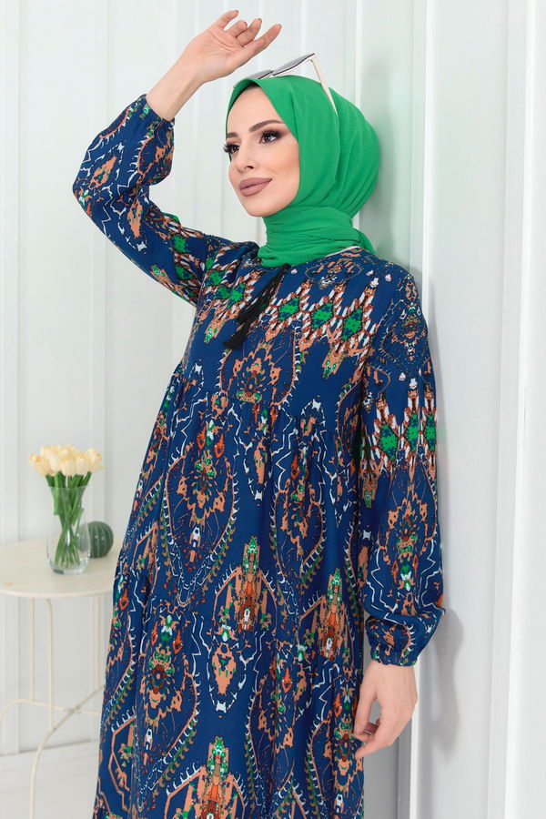 Elbise Mavi - 22256