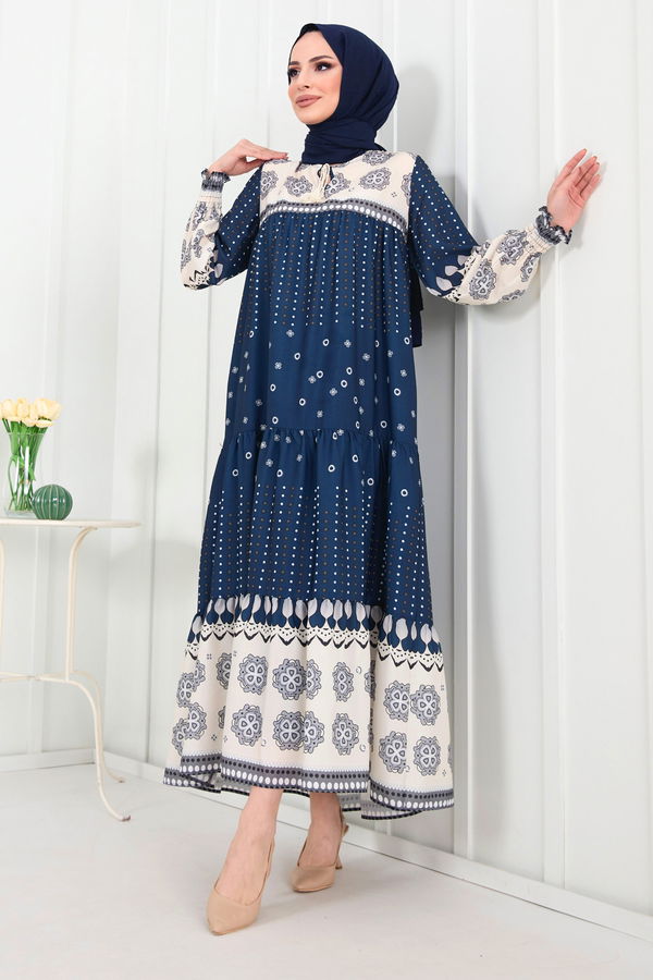 Elbise Lacivert - 22289 LACİVERT
