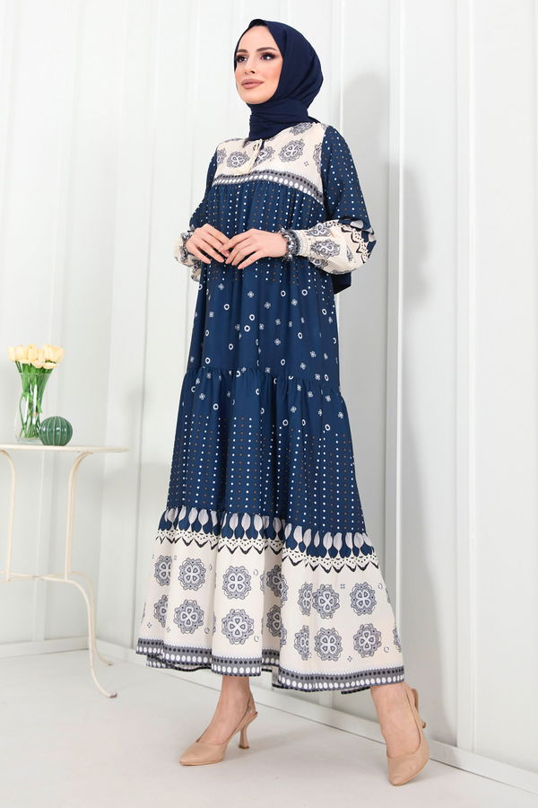 Elbise Lacivert - 22289 LACİVERT