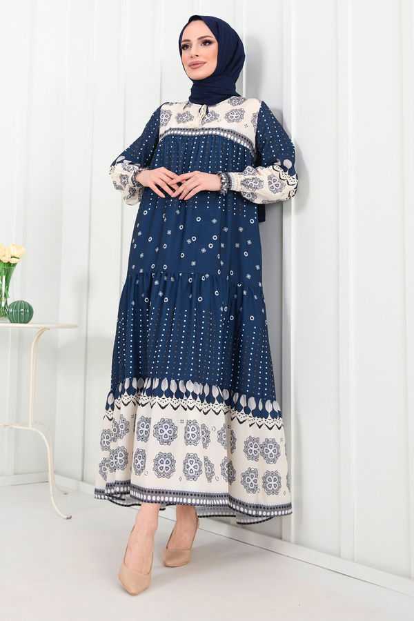 Elbise Lacivert - 22289 LACİVERT
