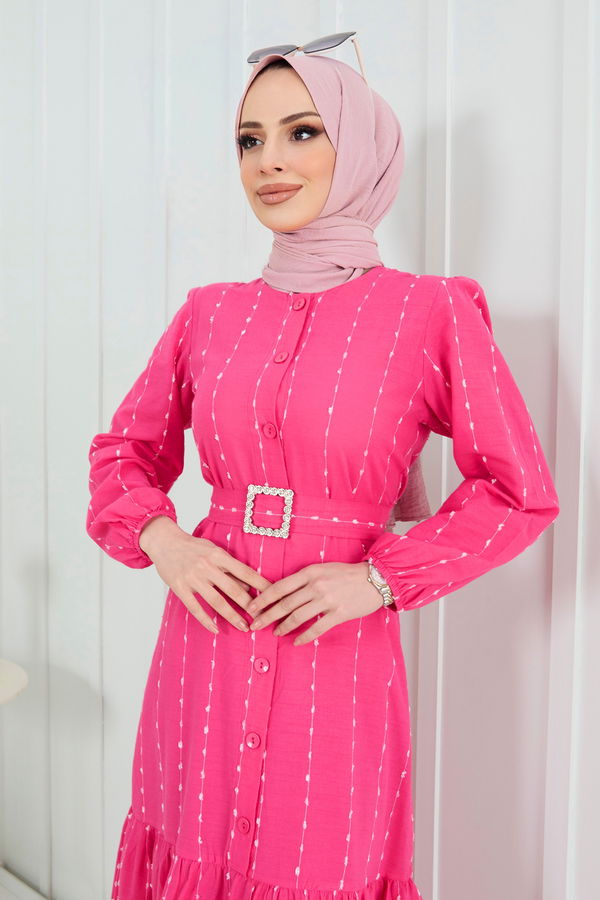 Elbise Fuşya - 22308