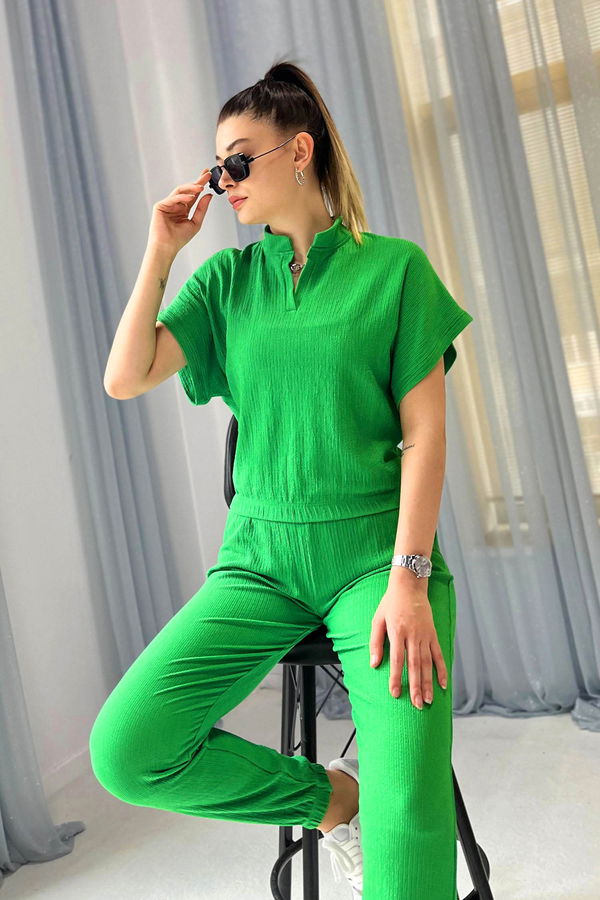 Bluz+Pantolon Yeşil - 22336