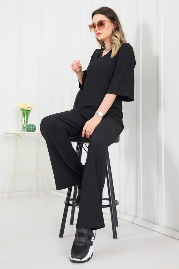 Bluz+Pantolon Siyah - 22339 SİYAH