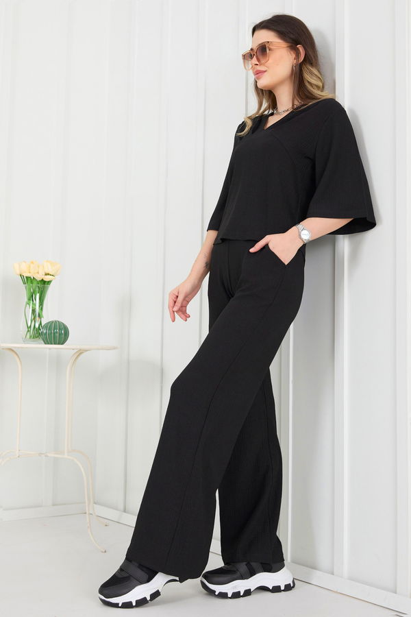 Bluz+Pantolon Siyah - 22339 SİYAH