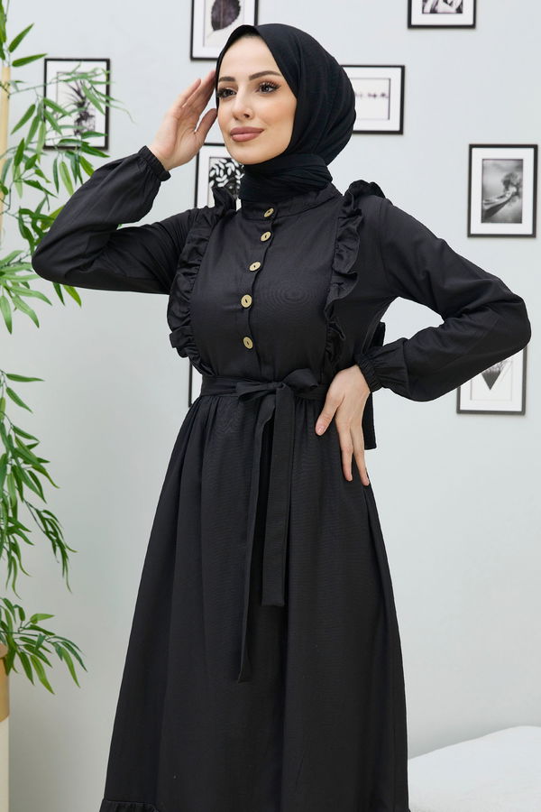 Elbise Siyah - 3598 SİYAH