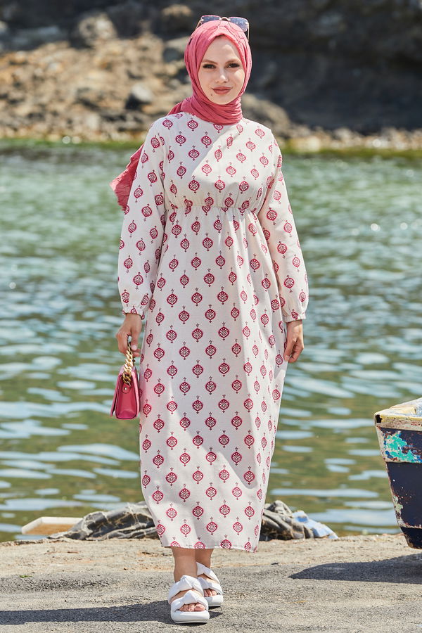 Elbise Fuşya - 10351