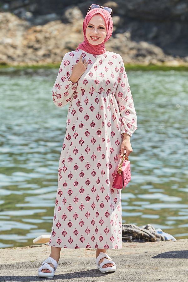Elbise Fuşya - 10351