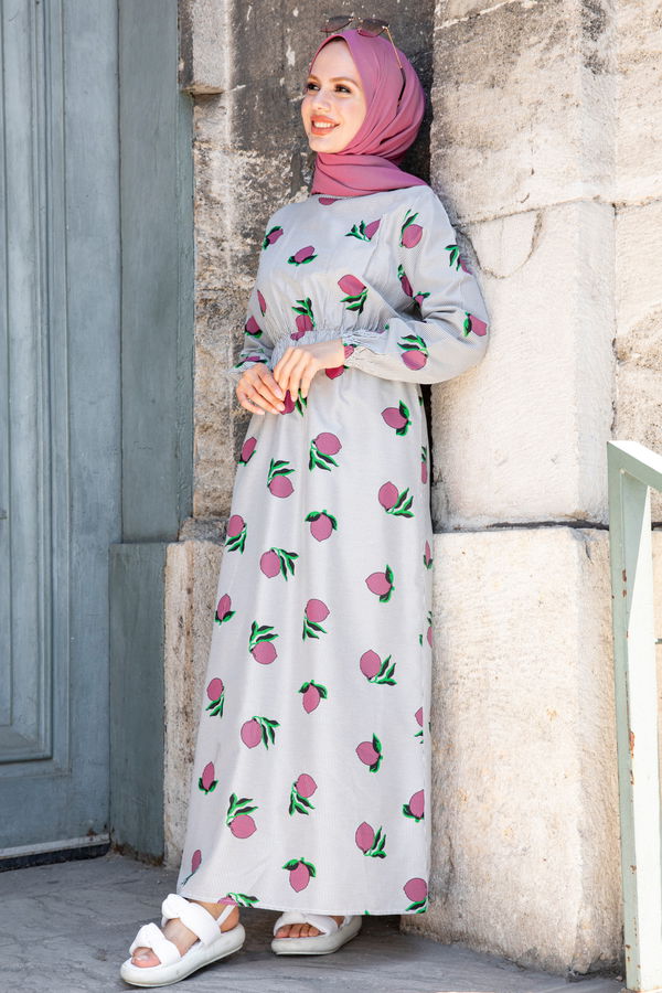 Elbise Fuşya - 10356