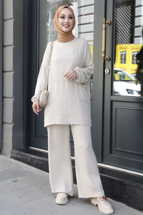 Tunik Pantolon Bej - 10542
