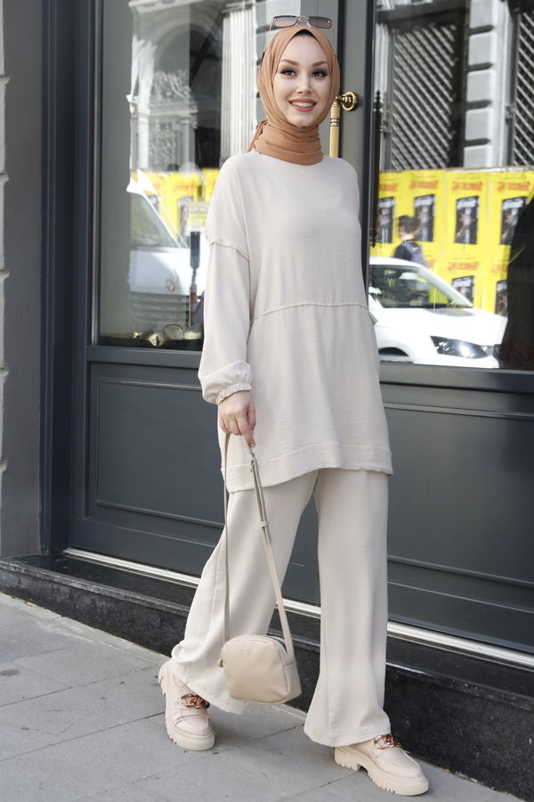 Tunik Pantolon Bej - 10542