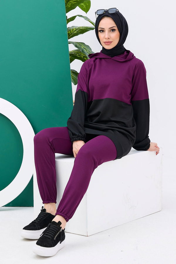 Tunik+Pantolon Mürdüm - 11180