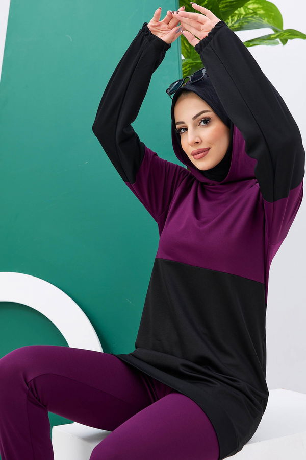 Tunik+Pantolon Mürdüm - 11180