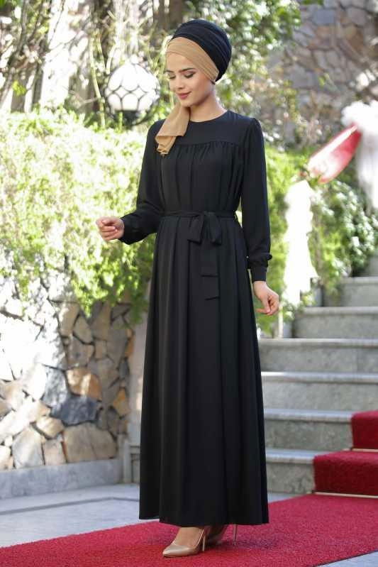 Elbise Siyah Siyah - 1063 SİYAH