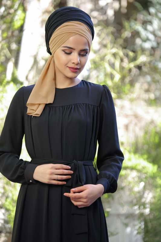 Elbise Siyah Siyah - 1063 SİYAH