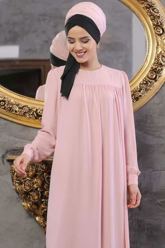 Elbise Siyah Pembe - 1063