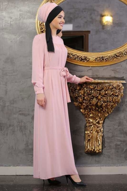 Elbise Siyah Pembe - 1063
