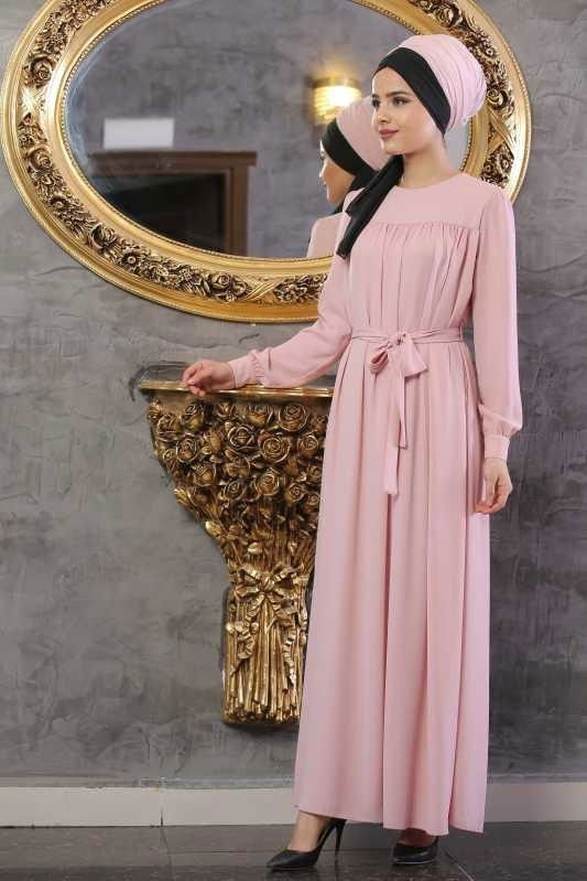 Elbise Siyah Pembe - 1063