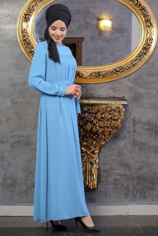 Elbise Siyah Mavi - 1063 MAVİ