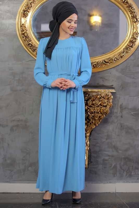 Elbise Siyah Mavi - 1063 MAVİ
