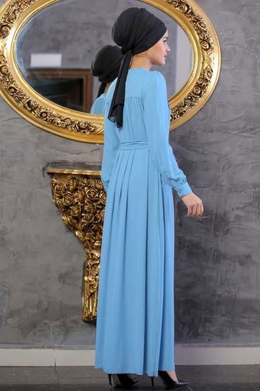Elbise Siyah Mavi - 1063 MAVİ