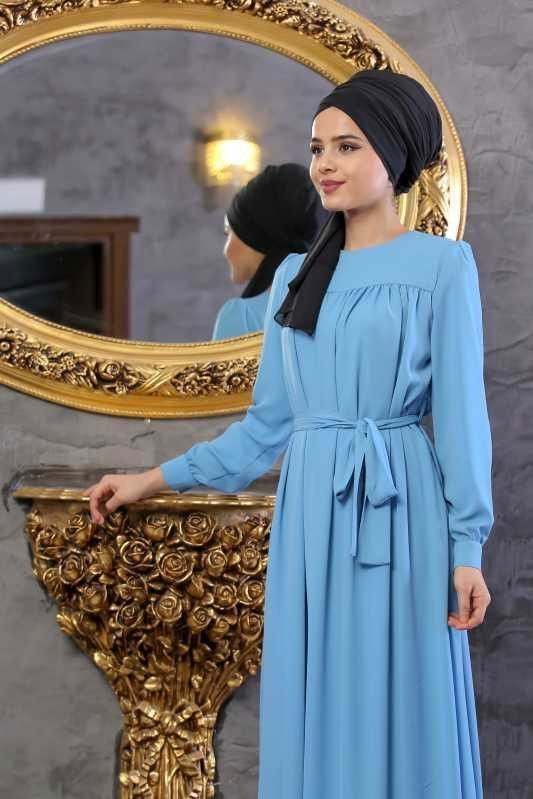 Elbise Siyah Mavi - 1063 MAVİ