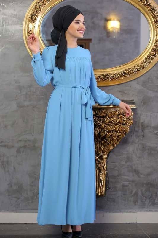 Elbise Siyah Mavi - 1063 MAVİ