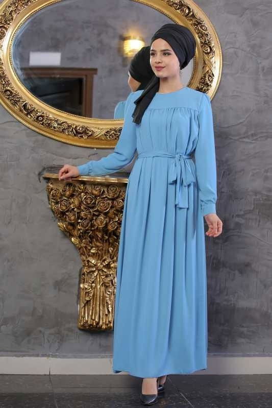 Elbise Siyah Mavi - 1063 MAVİ