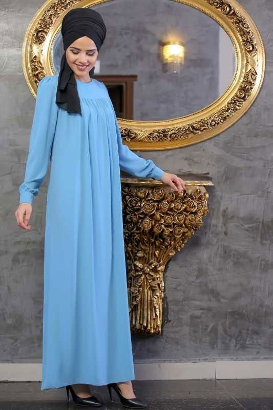 Elbise Siyah Mavi - 1063 MAVİ