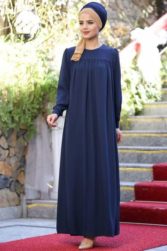 Elbise Siyah Lacivert - 1063