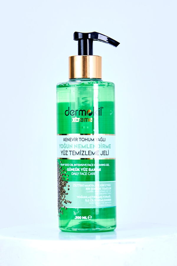 çok Renkli DERMOKİL 300 ML YUZ TEMIZLEME JELI KENEVIR TOHUMU YAGLI - 21794