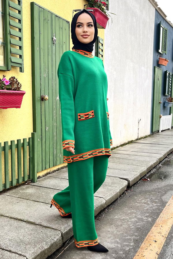 Triko Tunik Pantolon Yeşil - 21802