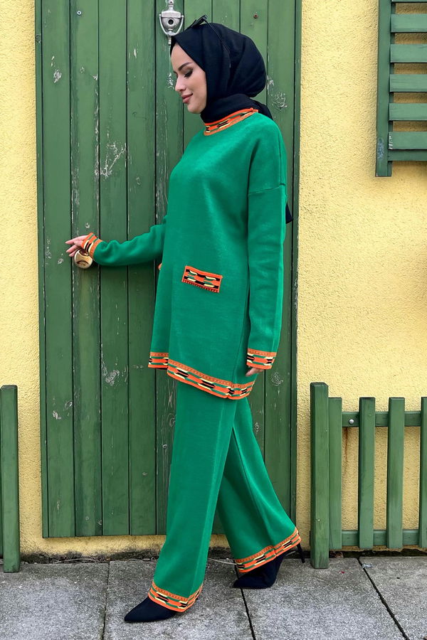 Triko Tunik Pantolon Yeşil - 21802