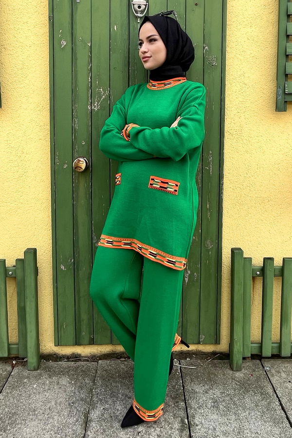 Triko Tunik Pantolon Yeşil - 21802