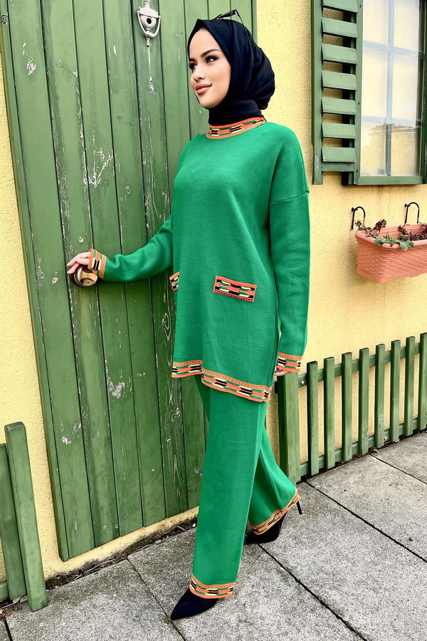 Triko Tunik Pantolon Yeşil - 21802