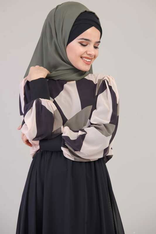 Elbise Siyah Haki - 1074