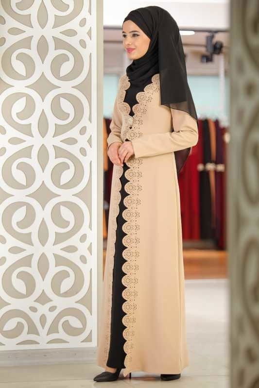 Takım Görünümlü Elbise Broş Bej - 02 0999 Bej - 999