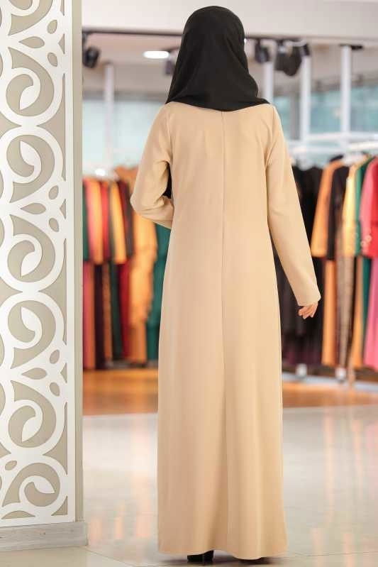 Takım Görünümlü Elbise Broş Bej - 02 0999 Bej - 999