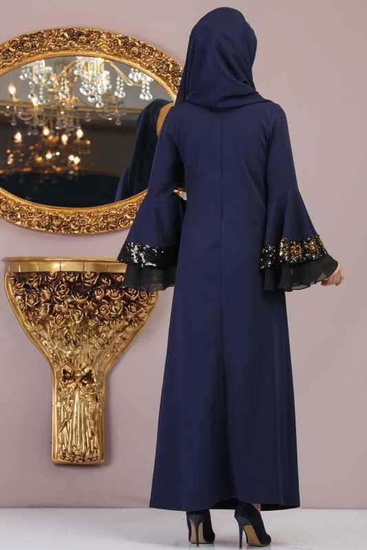 Elbise Siyah Lacivert - 1071