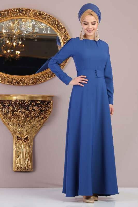 Elbise Siyah Mavi - 1028 MAVİ