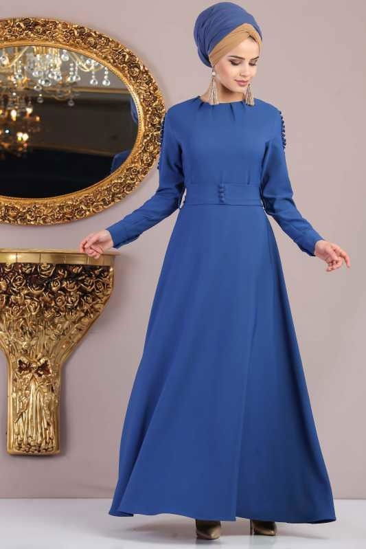 Elbise Siyah Mavi - 1028 MAVİ