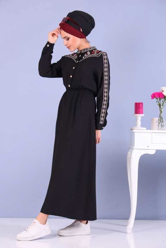 Desen Elbise Siyah - 02 6669 Siyah - 6669