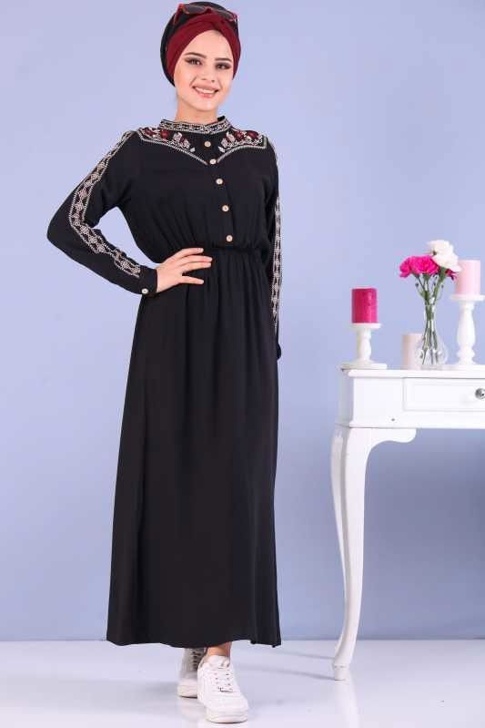 Desen Elbise Siyah - 02 6669 Siyah - 6669