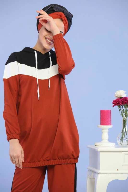 Tunik Pantolon Kombin Kiremit - 02 6690 Kiremit - 6690 KİREMİT