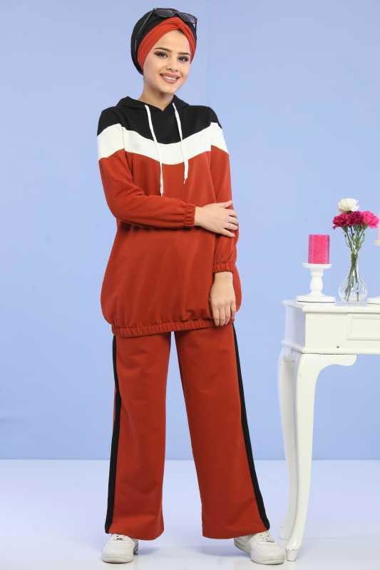 Tunik Pantolon Kombin Kiremit - 02 6690 Kiremit - 6690 KİREMİT