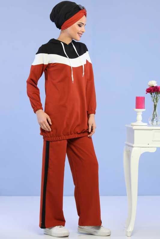 Tunik Pantolon Kombin Kiremit - 02 6690 Kiremit - 6690 KİREMİT