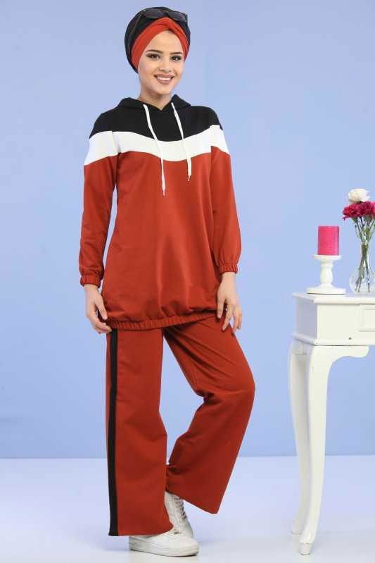 Tunik Pantolon Kombin Kiremit - 02 6690 Kiremit - 6690 KİREMİT