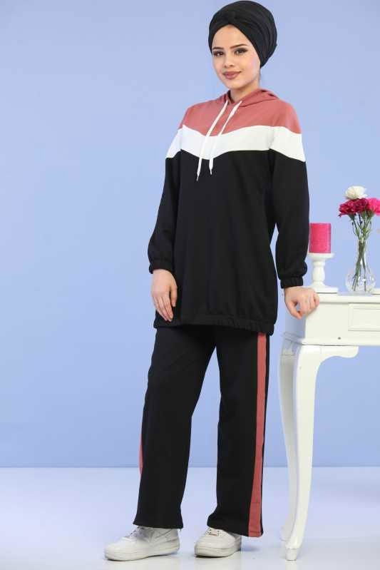Tunik Pantolon Kombin Gülkurusu - 02 6690 Pembe - 6690