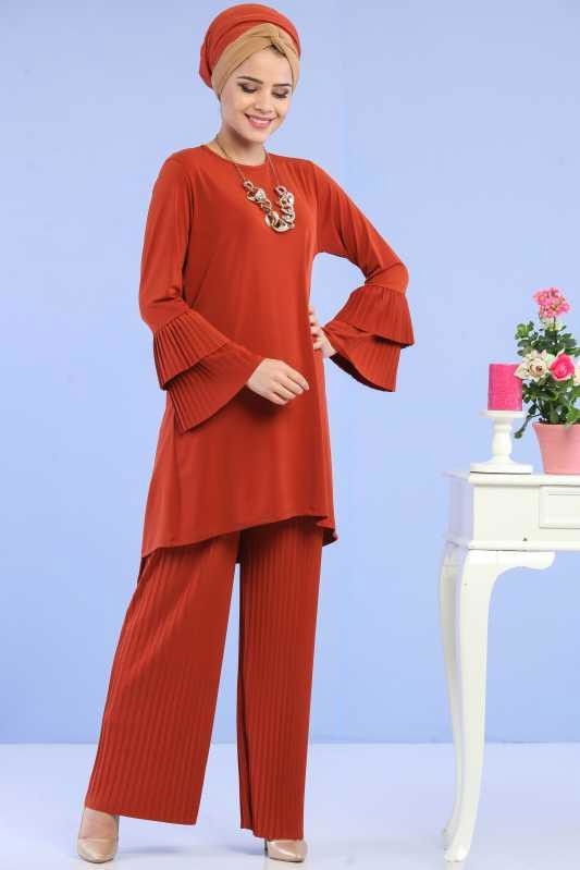 Tunik Pantolon Kombin Kiremit- 02 6699 Kiremit - 6699 KİREMİT