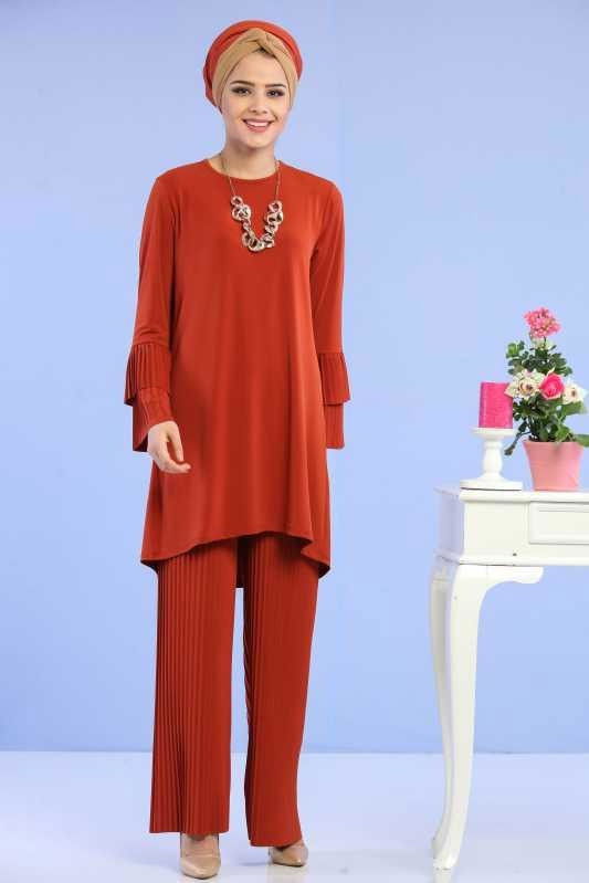 Tunik Pantolon Kombin Kiremit- 02 6699 Kiremit - 6699 KİREMİT