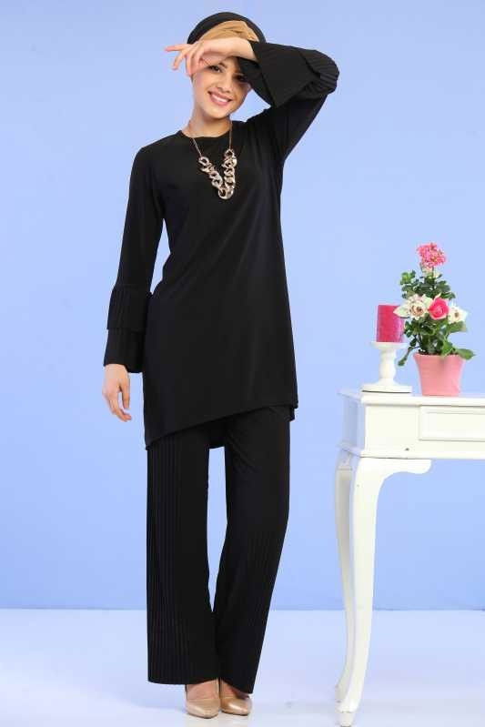 Tunik Pantolon Kombin Siyah - 02 6699 Siyah - 6699